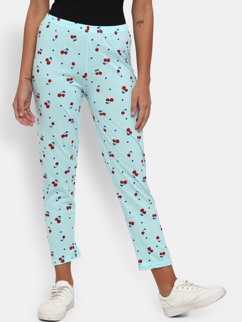 

V-Mart Women Blue Printed Cotton Track Pant