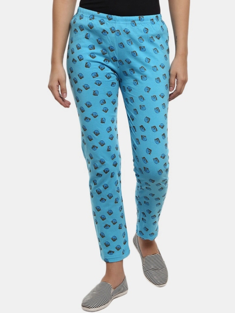 

V-Mart Women Blue Printed Cotton Track Pant