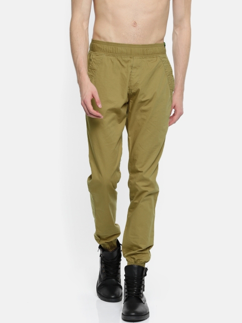 

FIFTY TWO Men Khaki Slim Fit Solid Joggers