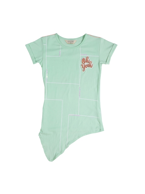 

Gini and Jony Girls Green Printed Top