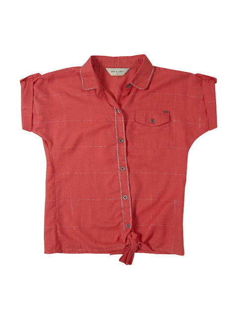 

Gini and Jony Girls Red Casual Shirt