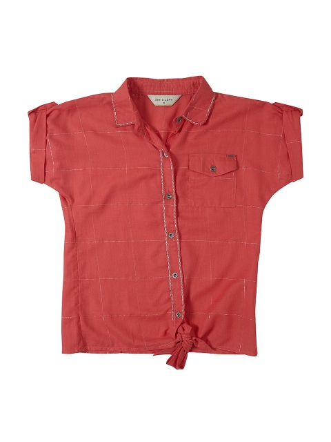 

Gini and Jony Girls Red Casual Shirt