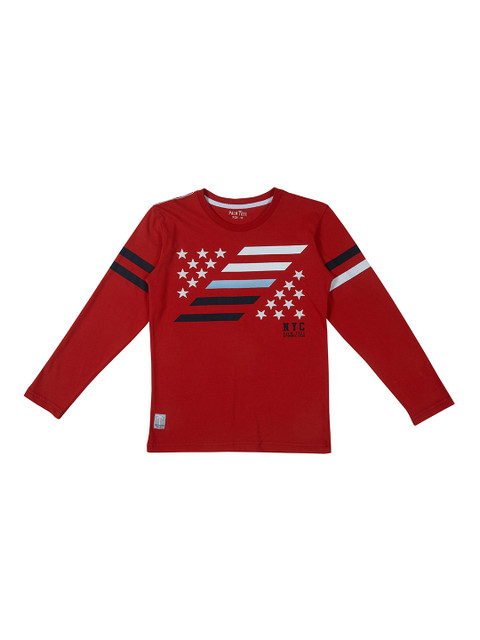 

Palm Tree Boys Red Printed Round Neck T-shirt