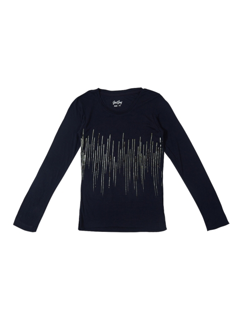 

Gini and Jony Girls Black Printed Top