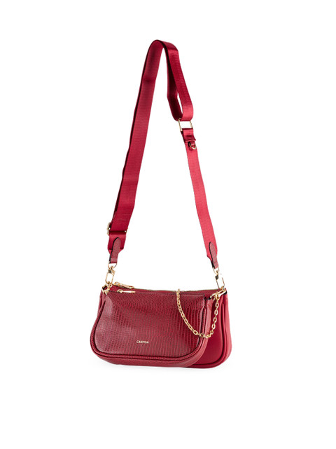 

CARPISA Red Structured Sling Bag