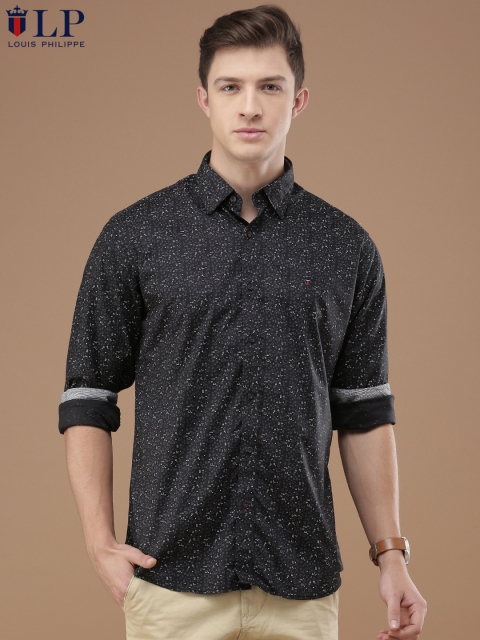 

Louis Philippe Sport Men Black Tailored Fit Printed Casual Shirt