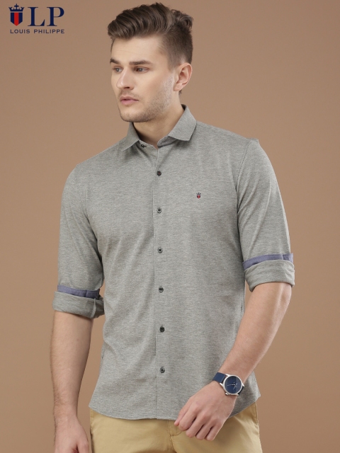 

Louis Philippe Sport Men Grey Slim Fit Solid Casual Shirt