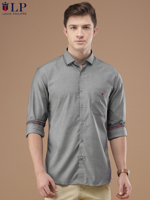 

Louis Philippe Sport Men Blue Tailored Fit Self Design Casual Shirt