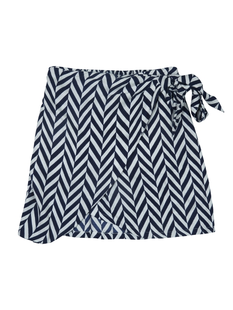 

Gini and Jony Girls Navy Blue & White Printed A-Line Skirt