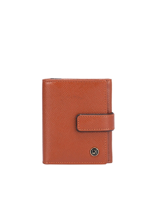 

Da Milano Men Brown Textured Leather Card Holder