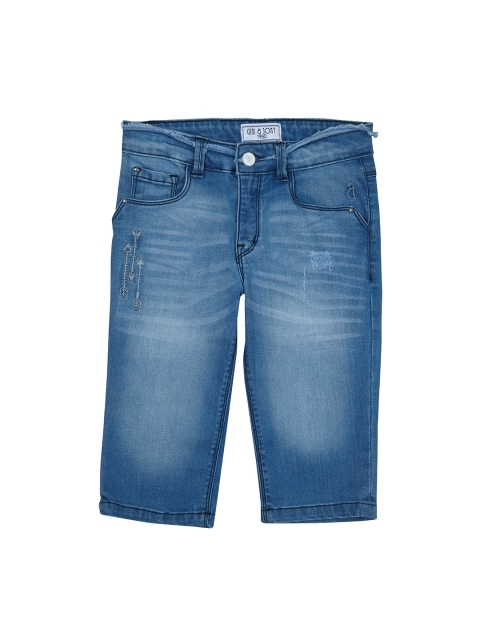 

Gini and Jony Girls Blue Washed Denim Capris