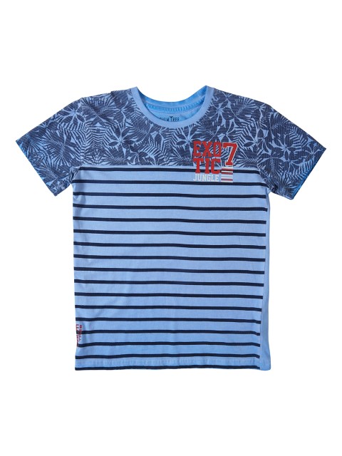 

Palm Tree Boys Blue Printed Round Neck T-shirt