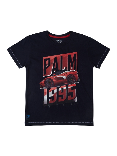 

Palm Tree Boys Navy Blue Printed T-shirt