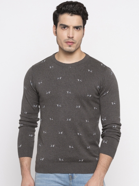 

Pepe Jeans Men Charcoal Printed Pullover