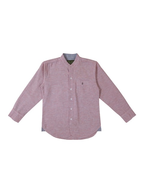 

Gini and Jony Boys Red Standard Regular Fit Self Design Casual Shirt