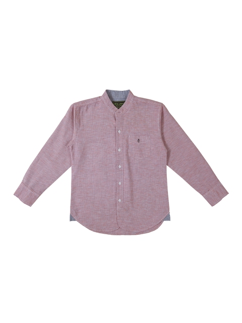 

Gini and Jony Boys Red Standard Regular Fit Self Design Casual Shirt