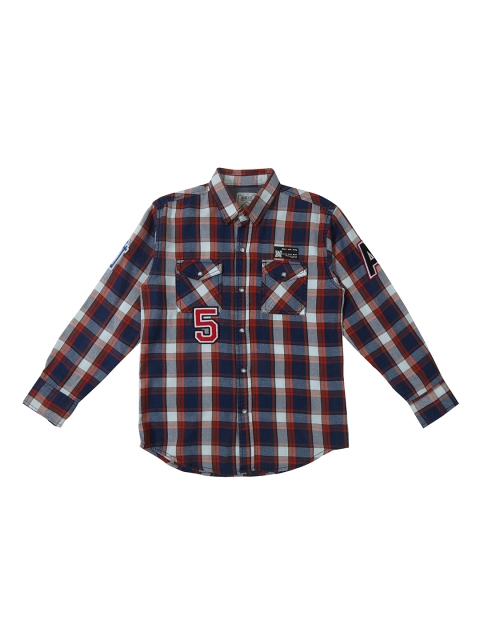 

Gini and Jony Boys Red & White Regular Fit Checked Casual Shirt