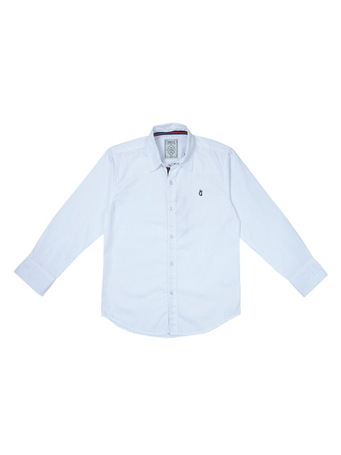 

Gini and Jony Boys White Standard Regular Fit Solid Casual Shirt