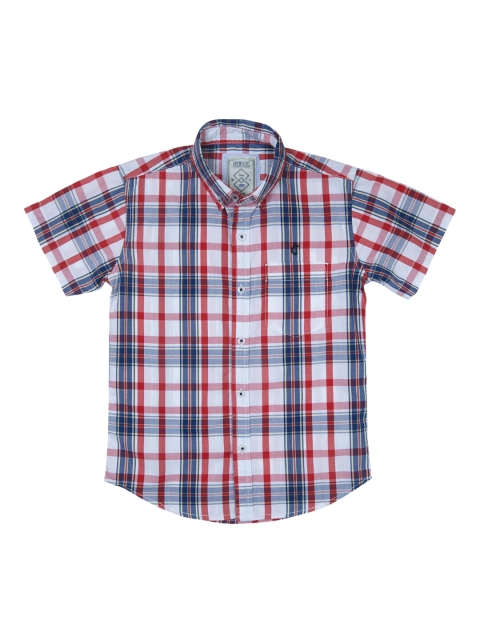 

Gini and Jony Boys Red & Blue Regular Fit Checked Casual Shirt