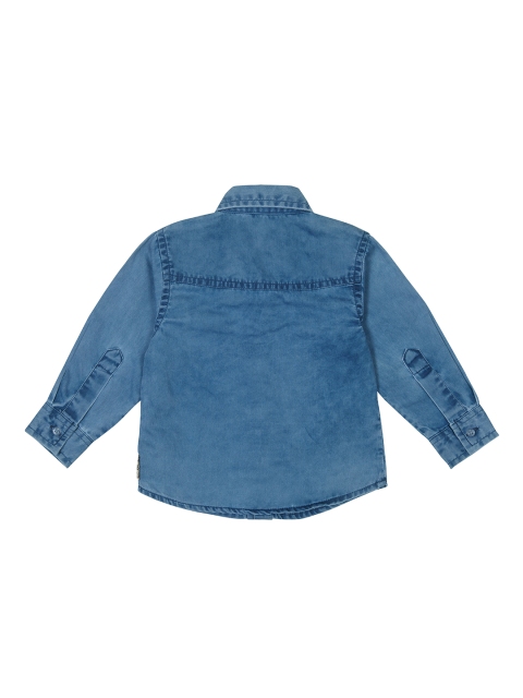 

Gini and Jony Boys Blue Standard Regular Fit Solid Casual Shirt
