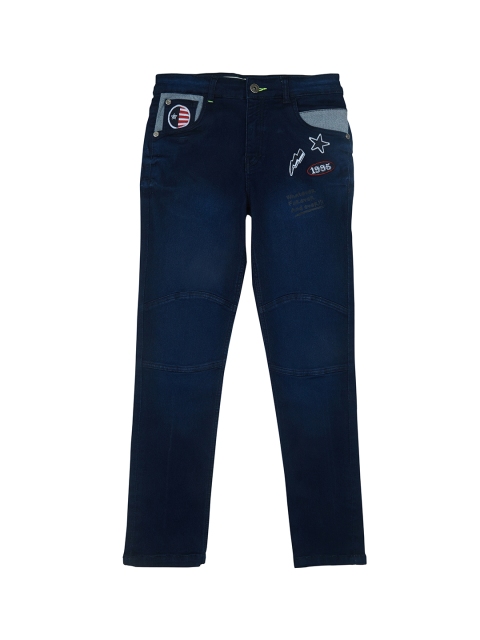 

Palm Tree Boys Blue Jean Regular Fit Mid-Rise Clean Look Jeans