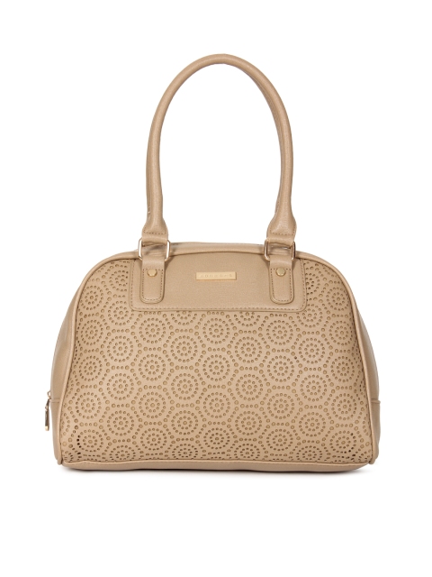 

Addons Beige Textured Shoulder Bag