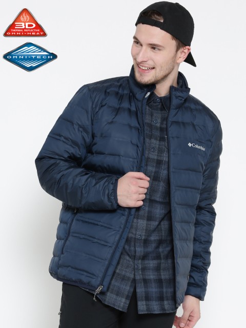 

Columbia Men Navy Lake 22 Down Solid Insulator Quilted Jacket, Navy blue
