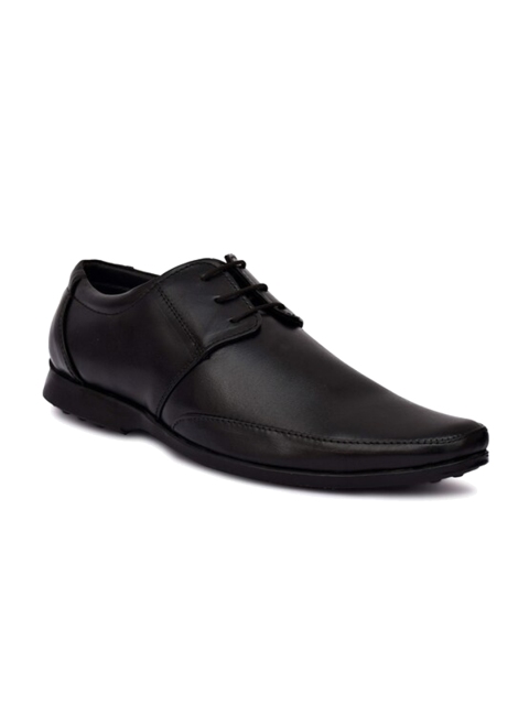 

VIV Men Black Solid Leather Lace-Ups Derbys