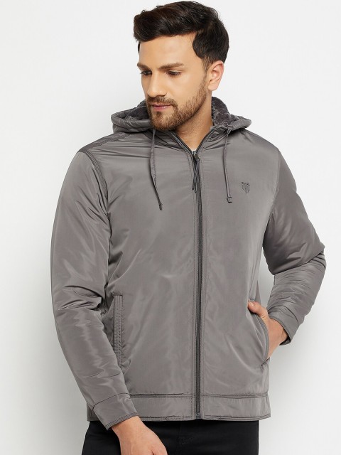 

Okane Men Grey Lightweight Hooded Padded Jacket