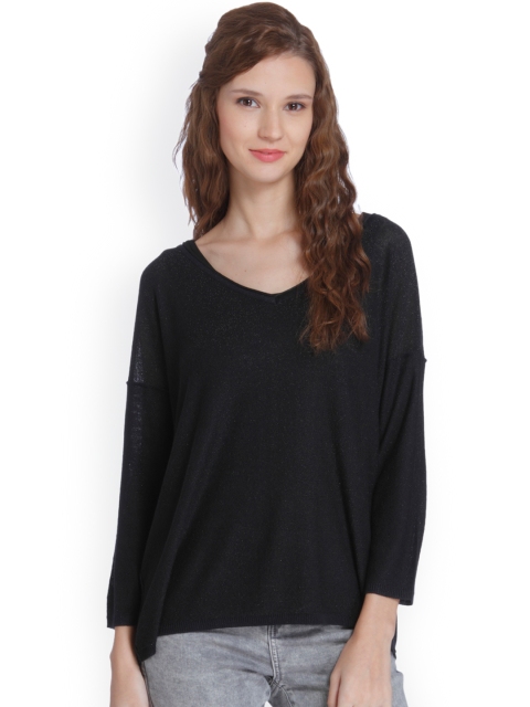 

ONLY Women Blue Solid Pullover Sweater