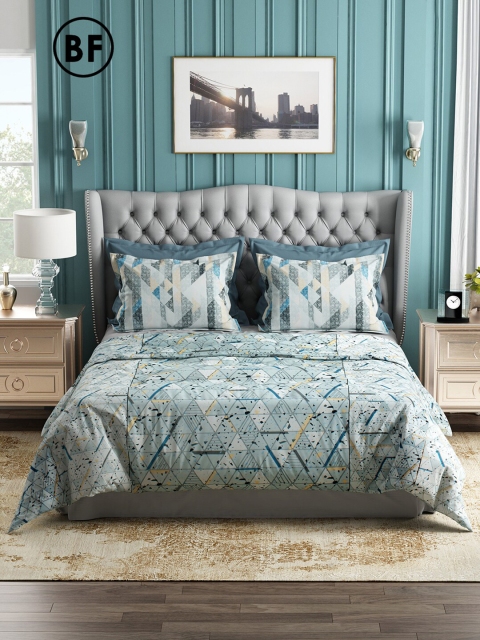 

Story@home Charcoal & Grey 144 TC Cotton Queen Bedsheet with 2 Pillow Covers
