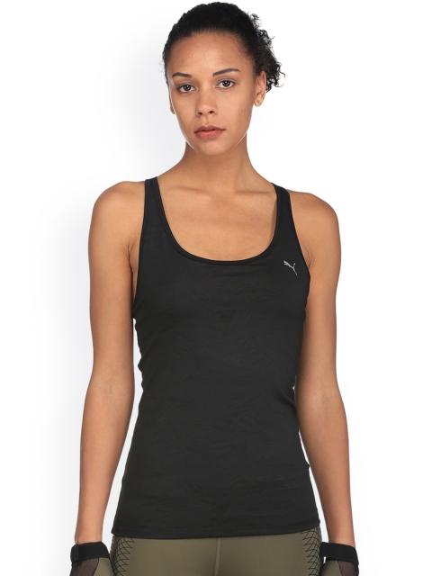 

Puma Women Black Solid ALL EYES ON ME Tank Top