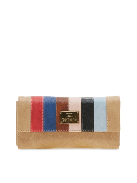 

ESBEDA Women Multicoloured Striped Two Fold Wallet, Multi