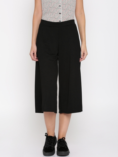 

Honey by Pantaloons Women Black Solid Culottes