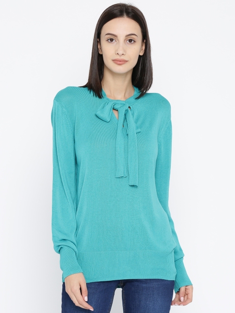 

Annabelle by Pantaloons Women Turquoise Blue Solid Pullover