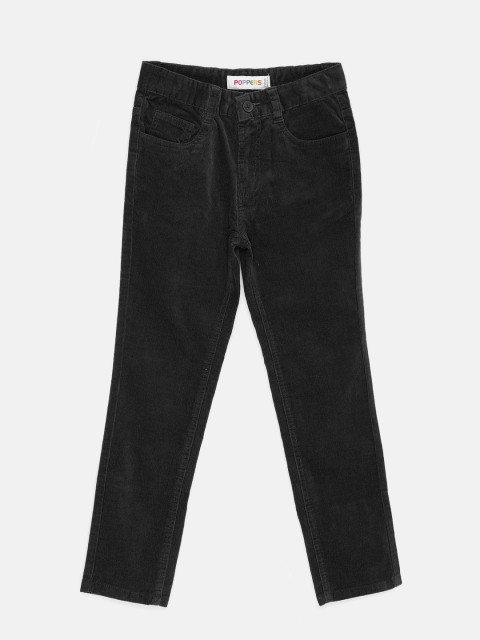 

POPPERS by Pantaloons Boys Black Corduroy Trousers
