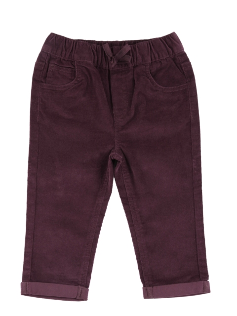

Chirpie Pie by Pantaloons Girls Burgundy Corduroy Trousers, Purple
