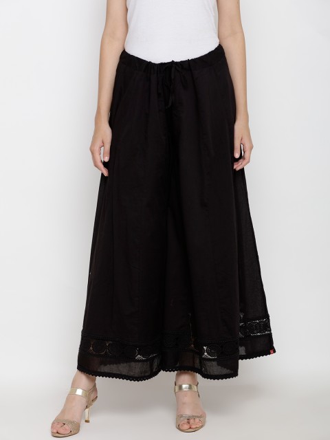 

Biba Women Black Flared Solid Palazzos