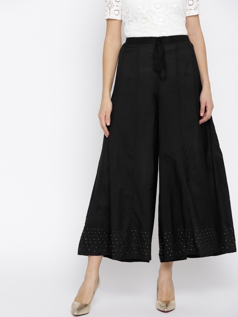 

Biba Women Black Solid Flared Palazzos