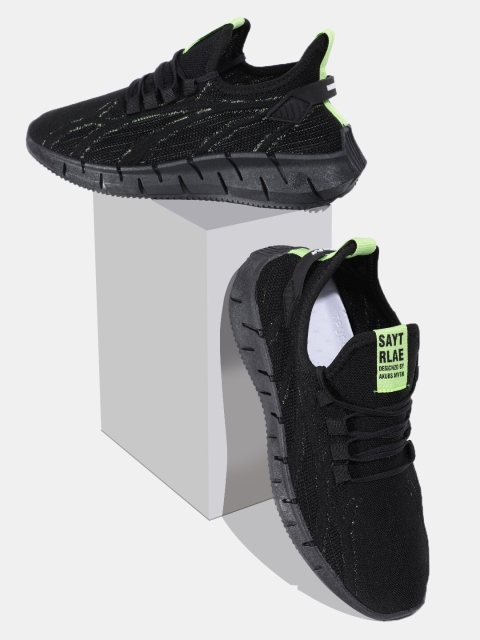 

RapidBox Men Black Textured Sneakers