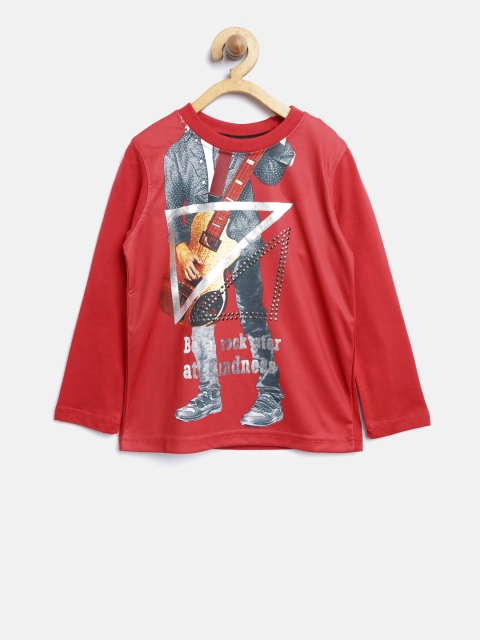 

CHALK by Pantaloons Boys Red Printed Round Neck T-shirt