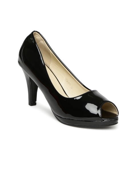 

Addons Women Black Solid Pumps