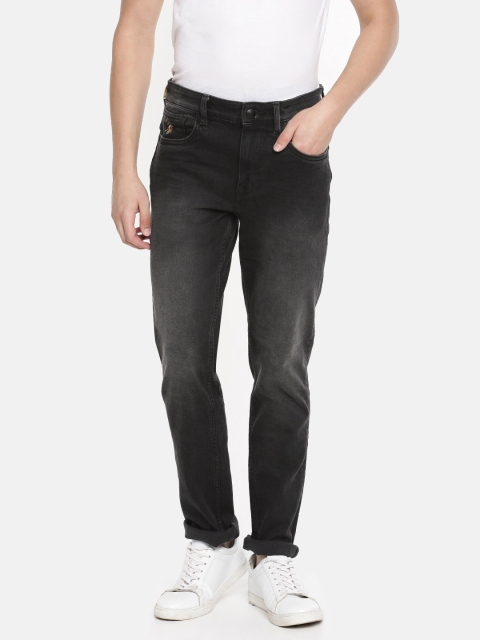 

U.S. Polo Assn. Denim Co. Men Black Delta Slim Fit Mid-Rise Clean Look Stretchable Jeans