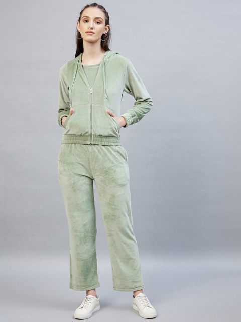 

DELAN Women Green Pure Cotton Solid Co-Ords
