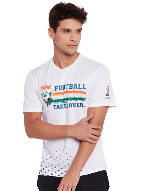 

FIFA U-17 WC Men White Printed Round Neck T-shirt