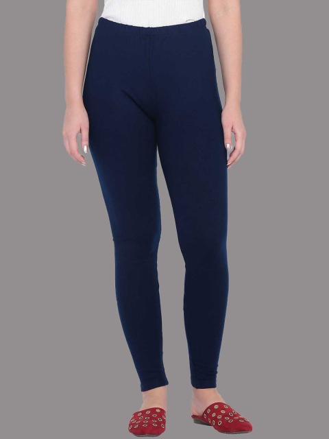 

SPIFFY Women Navy Blue Solid Ankle Length Acrylic Leggings