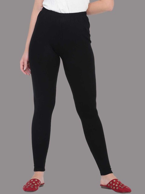 

SPIFFY Women Black Solid Ankle Length Acrylic Leggings
