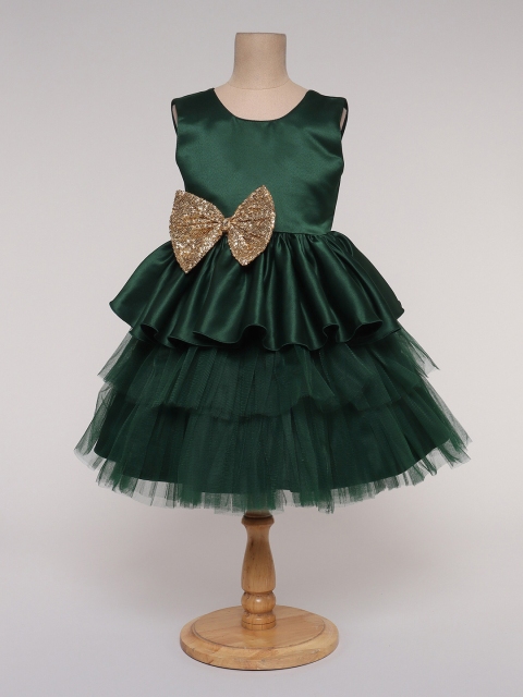 

The Magic Wand Green Satin Dress
