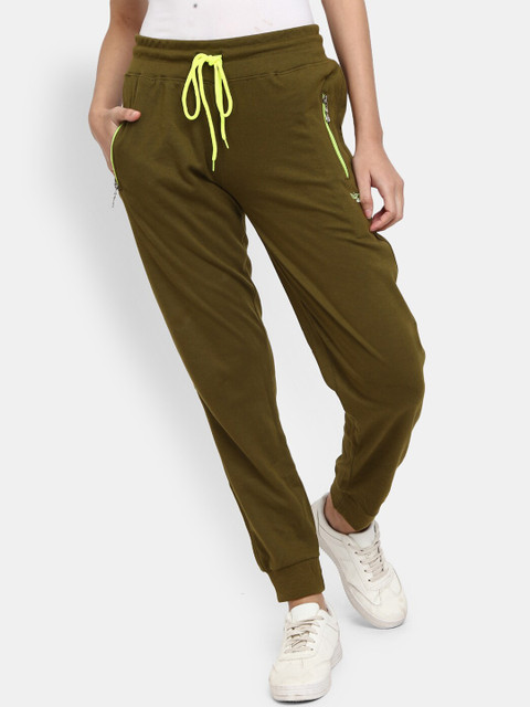 

V-Mart Women Olive Green Solid Joggers