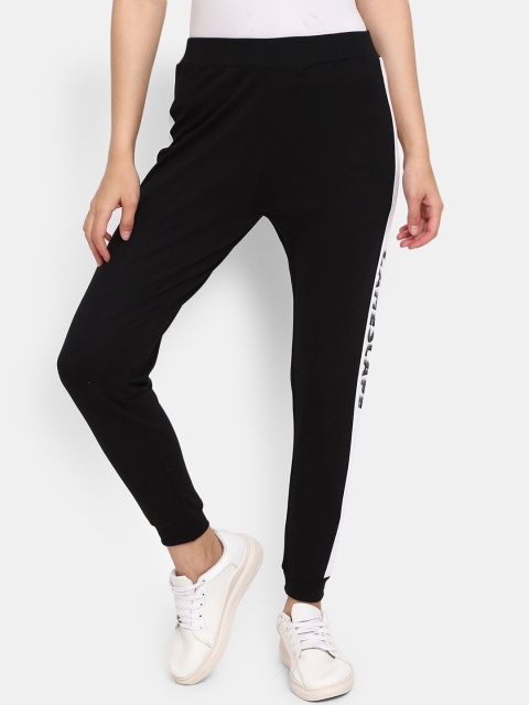 

V-Mart Women Black Typography Printed Cotton Joggers